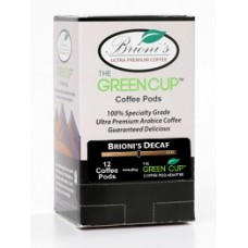Brioni's Green Cup Coffee Pods - Brioni's Blend Decaf 18ct. Box