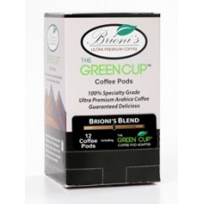Brioni's Green Cup Coffee Pods - Sole 18ct. Box 6 ct. Case